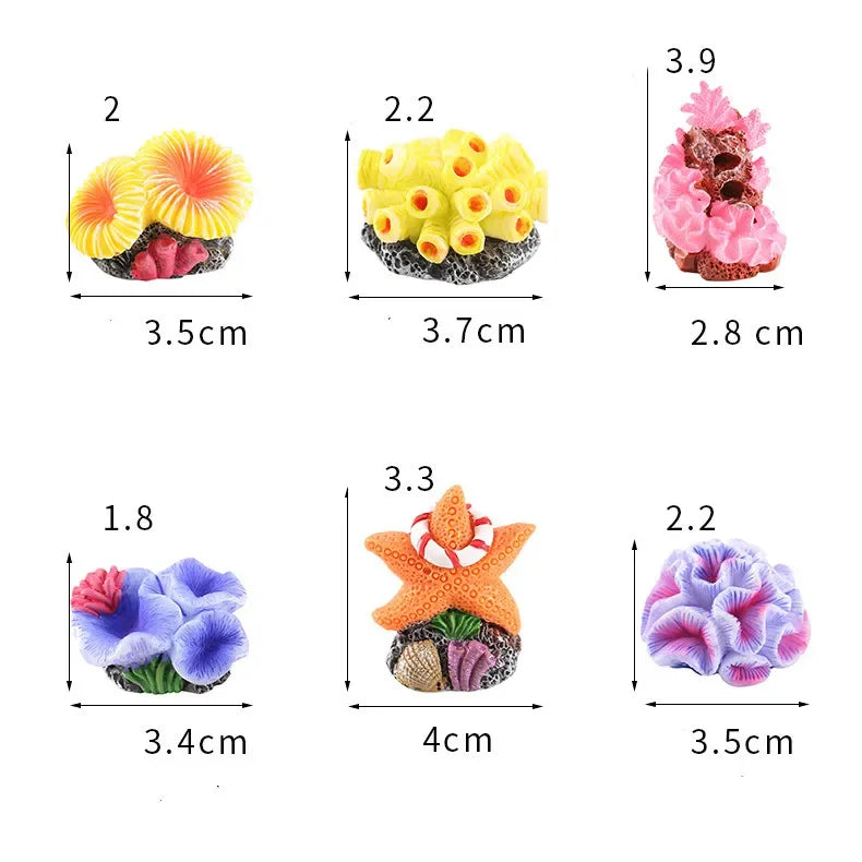 Mini Resin Simulated Coral Seaweed Aquarium Decoration Craft Miniature Figure Ornament For Fairy Garden Micro Landscape