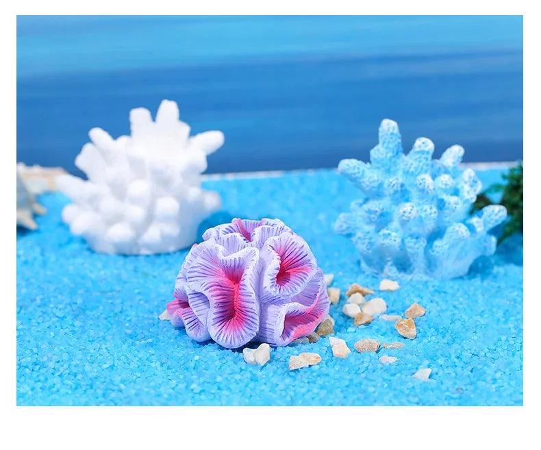 Mini Resin Simulated Coral Seaweed Aquarium Decoration Craft Miniature Figure Ornament For Fairy Garden Micro Landscape