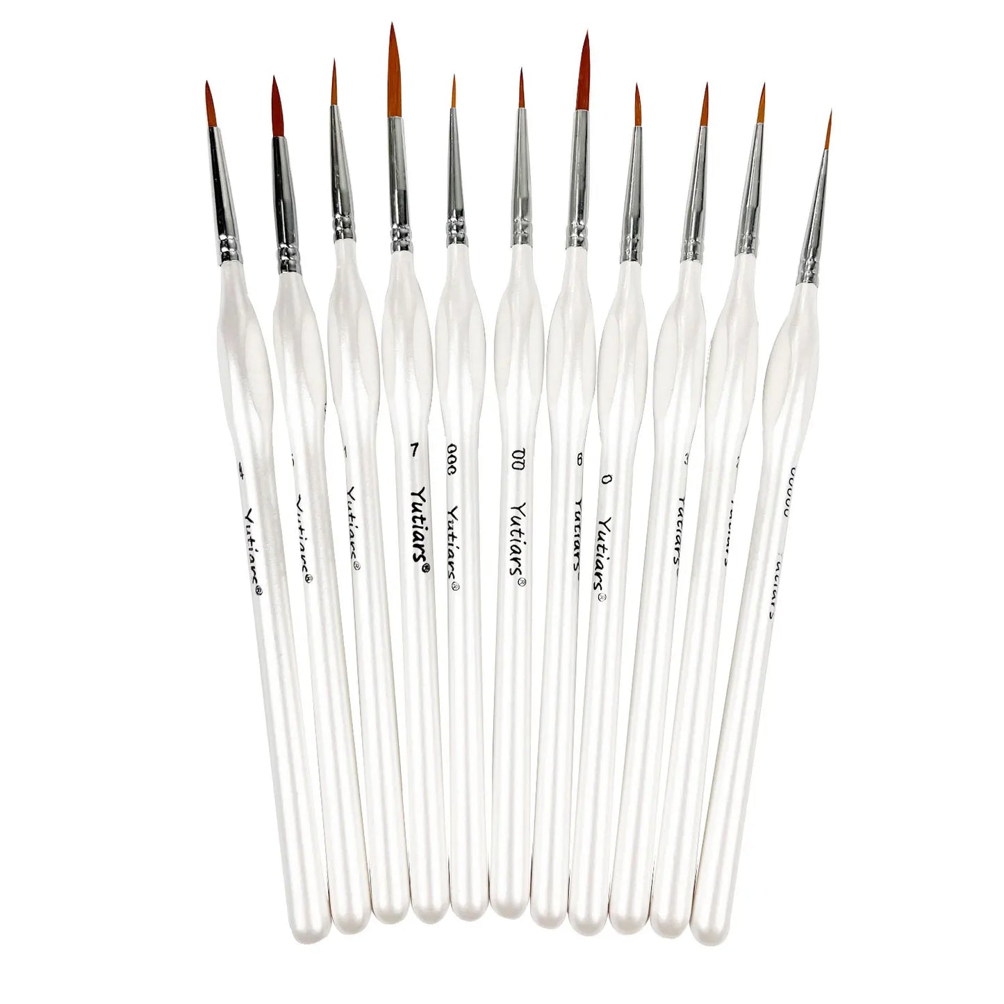 Yutiars Detail Paint Brushes Set, 11 Pcs Miniature Brushes for Fine Detailing & Art Painting - Acrylic, Oil, Watercolors & Paint