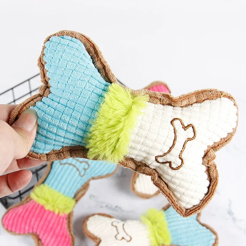 Dog Squeaky Toys, Plush Dogs Chew Toy for Small Medium Breed Puppy Teething Chewing Aggressive Interactive Birthday Gifts