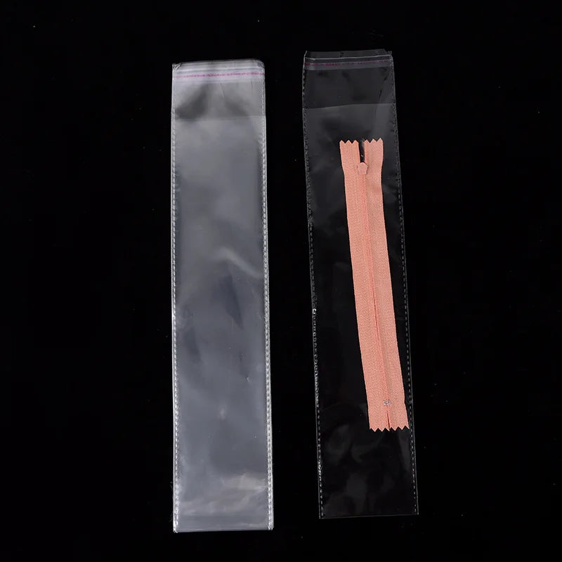 TETP 200Pcs Long Clear Self Adhesive Bags For Bracelet Necklace Pencil Jewelry Gifts Accessories Packaging Storage Plastic Bag