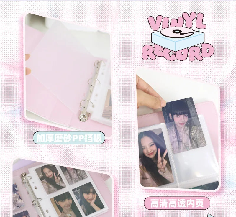 MINKYS Kawaii PU Leather 25R Big A5 Kpop Photocard Binder Collect Book Idol Photo Card Holder Photocard Album