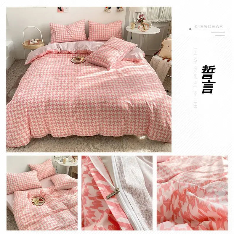 Floral Bed Duvet Covers Pastoral Four Seasons Polyester Quilt Cover King Queen Size Bedroom Bedding Home Textile Simple Cozy