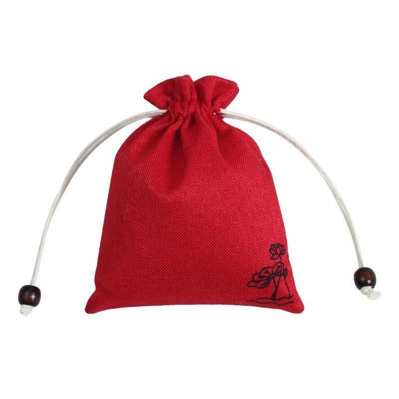 Lucky Bag Jewelry Bag Silk Pouch Linen Drawstring Bag