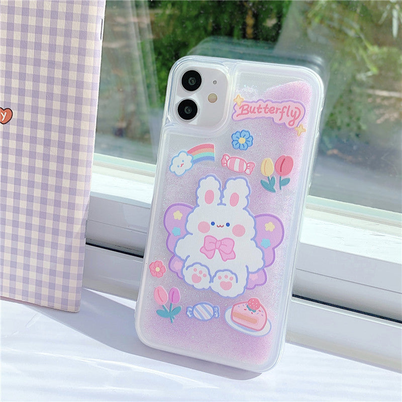 Cake Bunny Quicksand Mobile Phone Case For Soft Xsmax