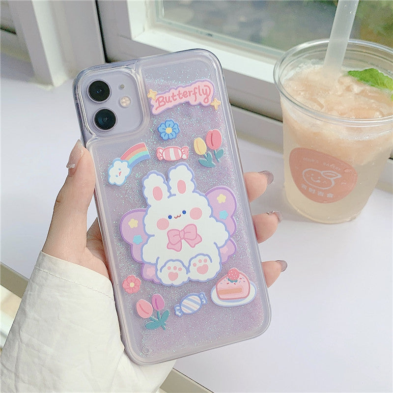 Cake Bunny Quicksand Mobile Phone Case For Soft Xsmax