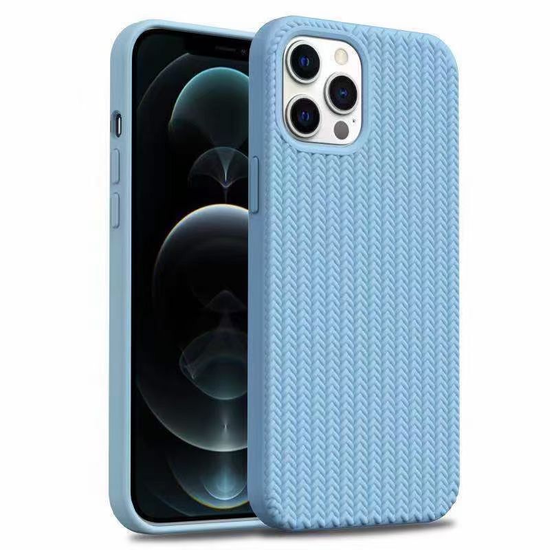 Woven Pattern Anti-fall Anti-slip Twist Liquid Glue Phone Case