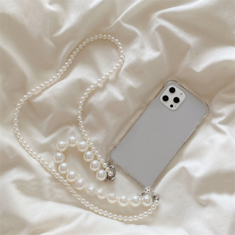 Pearl Chain Transparent Phone Case