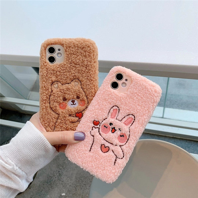 Plush Love Bear Rabbit Phone Case