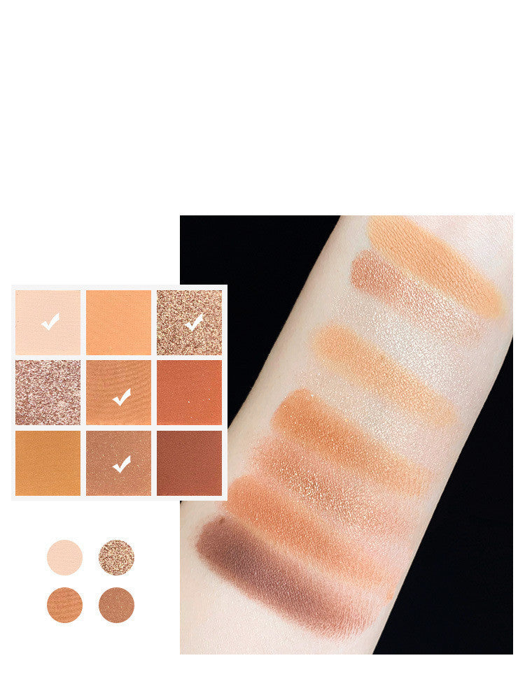 New Arrival Charming Eyeshadow Palette 9 Color Make up Palette Matte Shimmer Pigmented Eye Shadow Powder