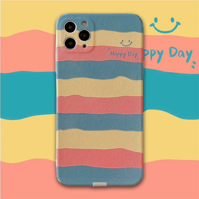 Compatible with Apple , Rainbow Smiley Face For Mobile Phone Case
