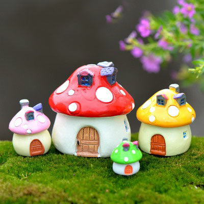 Mini Mushroom House Micro Landscape Accessories