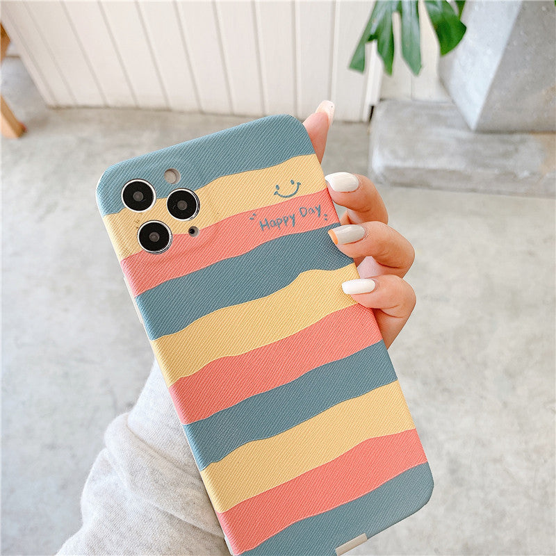Compatible with Apple , Rainbow Smiley Face For Mobile Phone Case