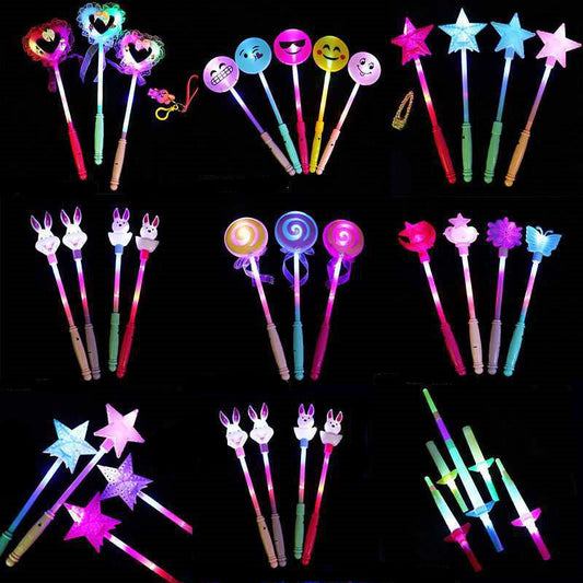 Luminous wand children''s magic wand concert props fluorescent wand floor stand luminous toys pop up fairy wand night light