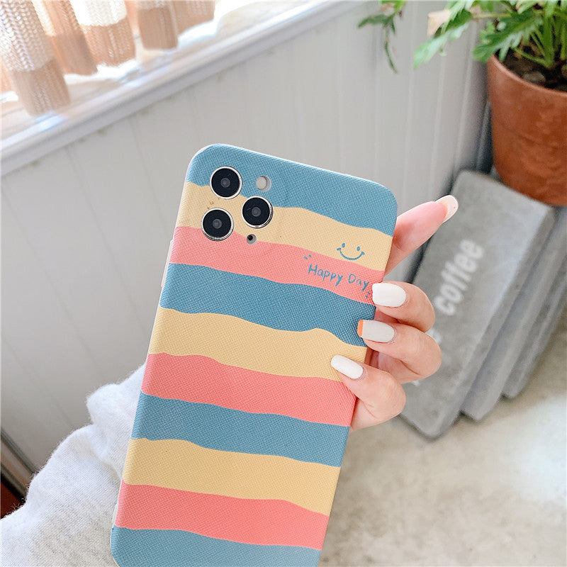 Compatible with Apple , Rainbow Smiley Face For Mobile Phone Case