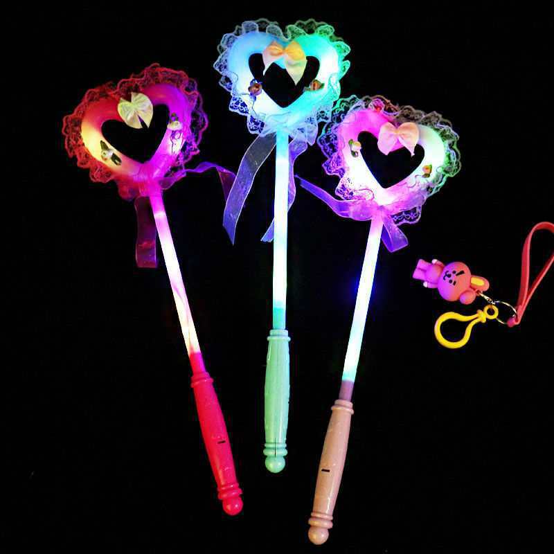 Luminous wand children''s magic wand concert props fluorescent wand floor stand luminous toys pop up fairy wand night light