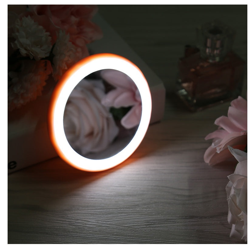 New charging portable smart beauty mirror HD makeup mirror LED portable light mirror light makeup mirror with light