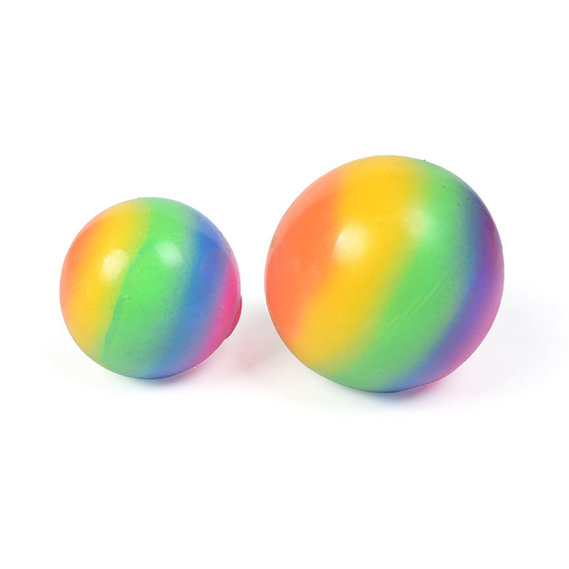 Rainbow Flour Ball Elastic Tension Soft Rubber Ball