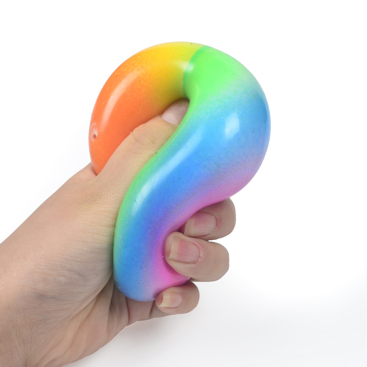 Rainbow Flour Ball Elastic Tension Soft Rubber Ball