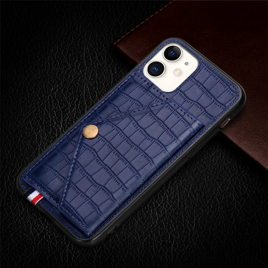 Compatible with Apple , Pure Color Simple Multi-function Card Phone Case