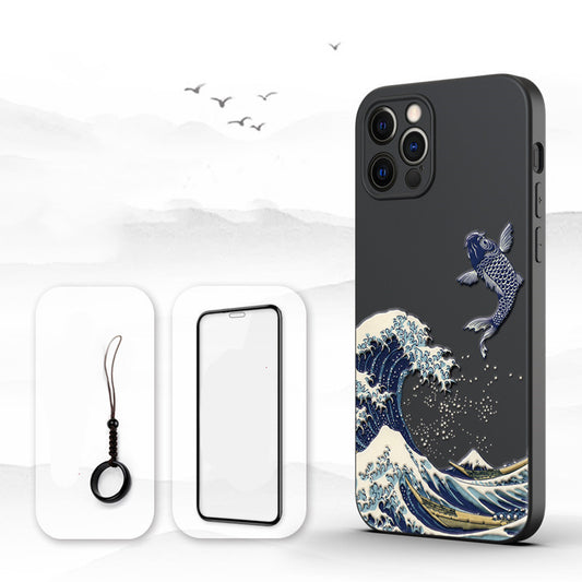 Compatible with Apple ,  Lens All-Inclusive Anti-Fall Protective Shell Tide Chinese Style Mobile Phone Case