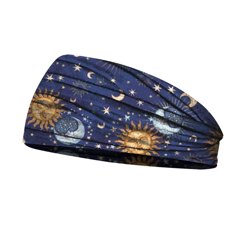 Printed Headband Printed Sports Yoga Fitness Sweat-Absorbent Headband Headband