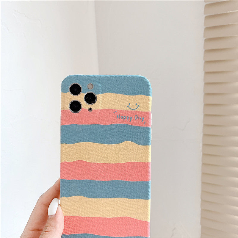 Compatible with Apple , Rainbow Smiley Face For Mobile Phone Case