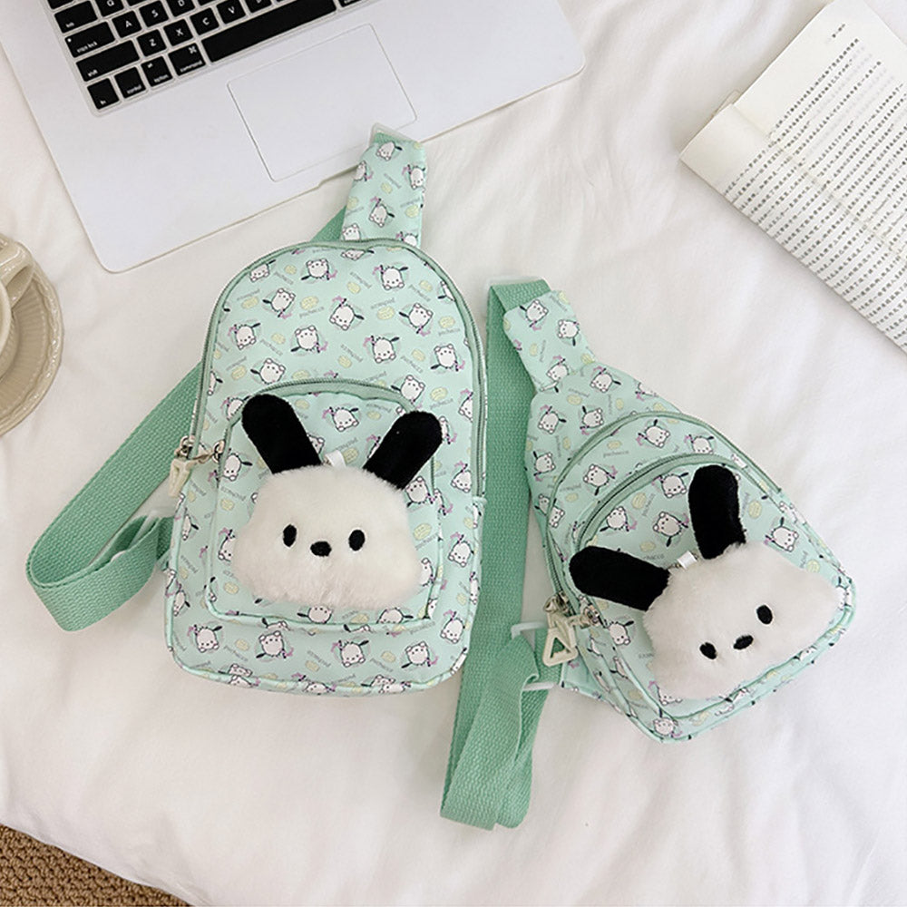 Sanrio Anime Shoulder Bags Cute Cartoon Plush Toy Doll Bags Outdoor Portable Travel Backpacks Purse Tote Christmas Gift for Kids