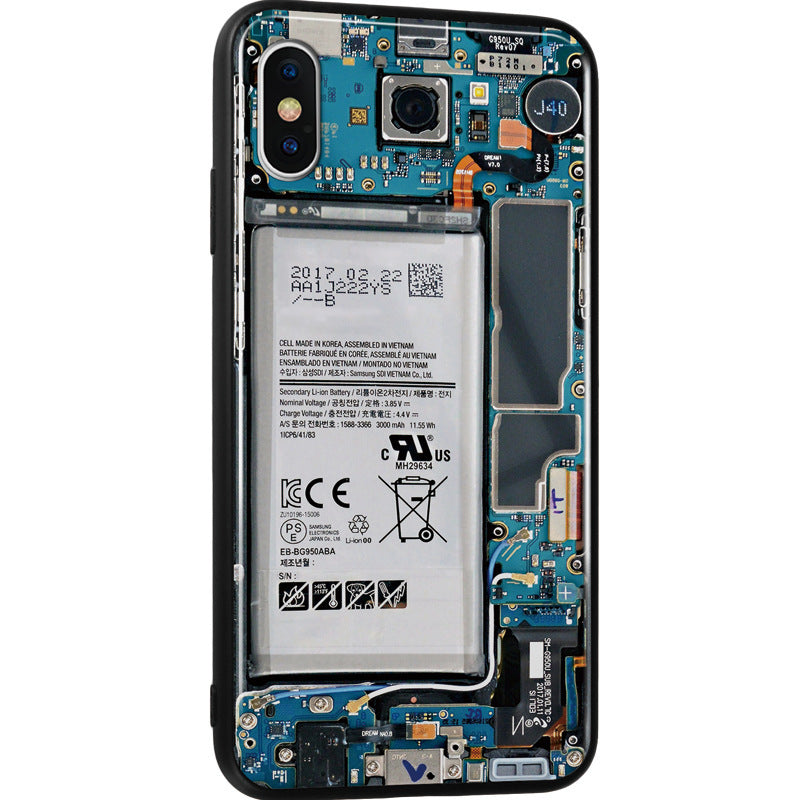 Mobile phone case inside circuit board