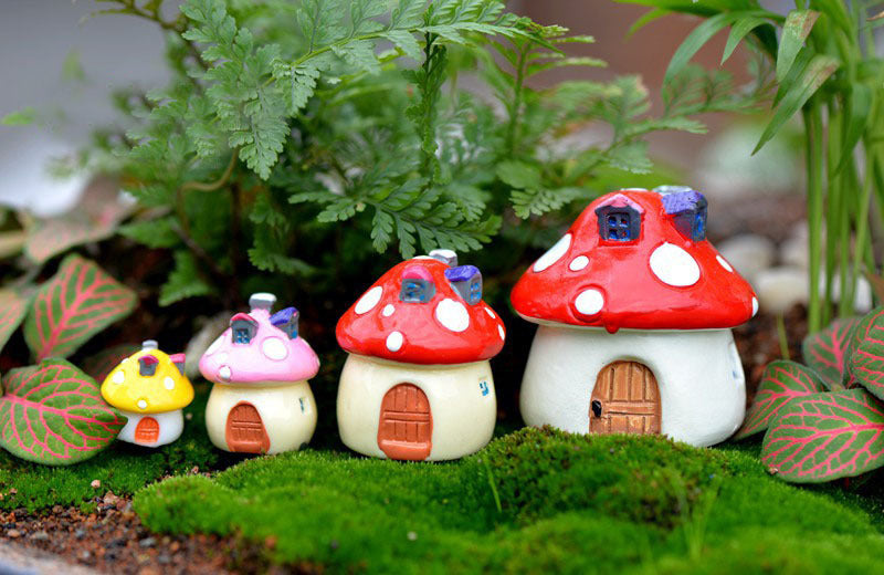 Mini Mushroom House Micro Landscape Accessories