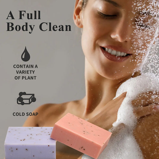 Plant Handmade Essential Oil Soap Frosted Bathing Cleansing Bath Whole Body Hand Washing