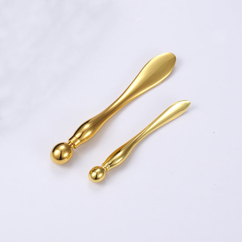 Zinc Alloy Eye Cream Facial Mask Mask Spoon Golden Massage Beauty Stick Metal Eye