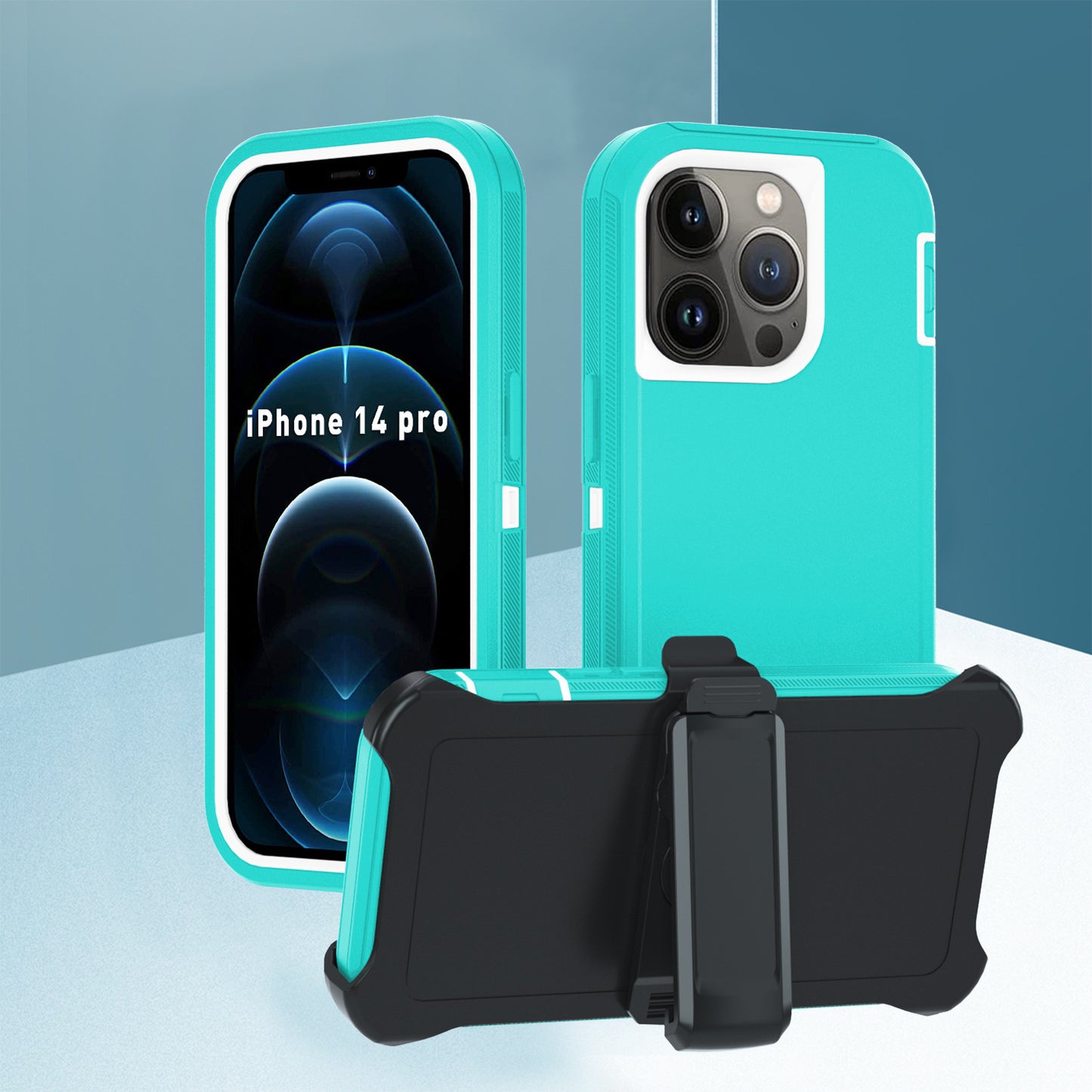 Multi-purpose  Solid Color Four-in-one Mobile Phone Protective Case