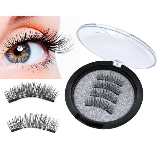 3D double magnet false eyelashes 24P double magnet false Mascara free magnetic false eyelash double magnet eyelashes