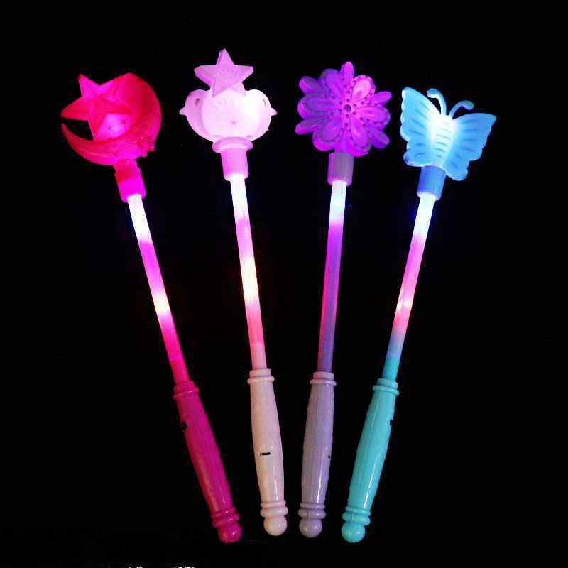 Luminous wand children''s magic wand concert props fluorescent wand floor stand luminous toys pop up fairy wand night light