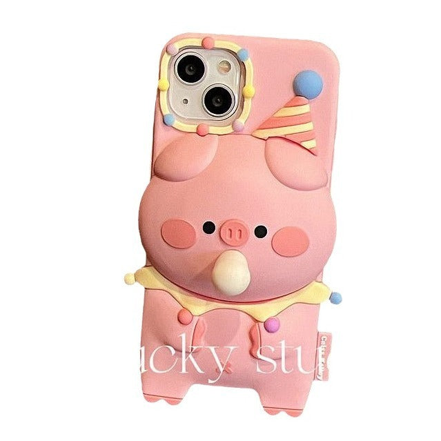 Press Bubble Blowing Cartoon Creative Decompression Silicone Phone Case