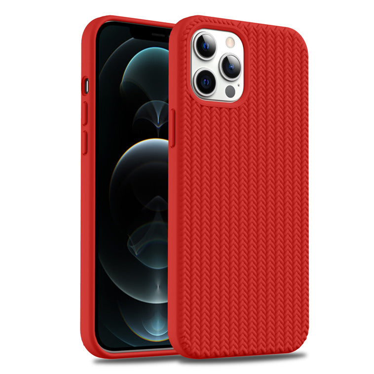 Woven Pattern Anti-fall Anti-slip Twist Liquid Glue Phone Case