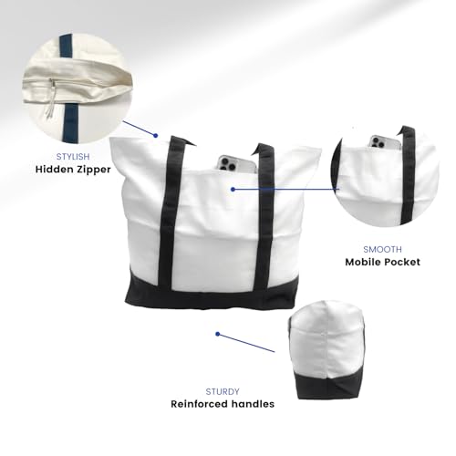 Cotton Tote Bag for Women, Girl Shoulder Bag Shopping Bag Beach Bag Handbags Hobo Crossbody Ladies Cross Book Bag