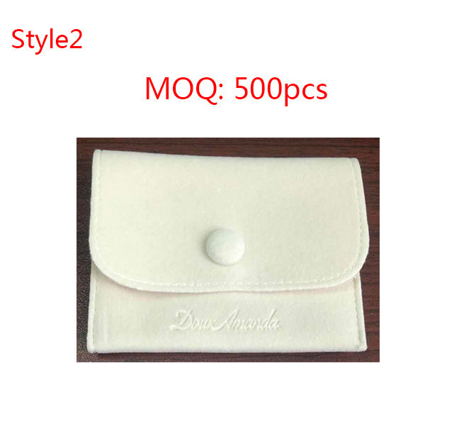 MOQ 1000pcs Customize, Double-sided pouch bag, snap bag, double-faced velvet jewelry bag, buckle bag, delicate velvet