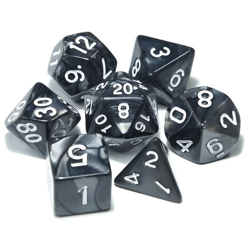 7 sets of multi faced digital dice.