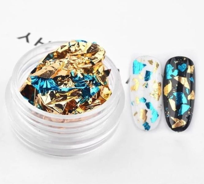 Nail tin foil fragment nail jewelry