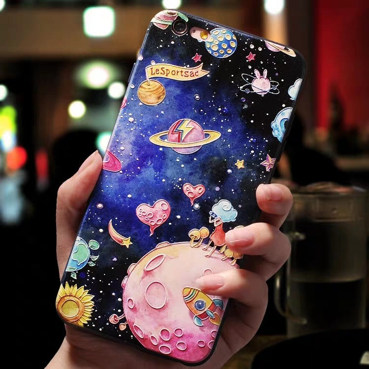 Embossed tpu creative mobile phone case