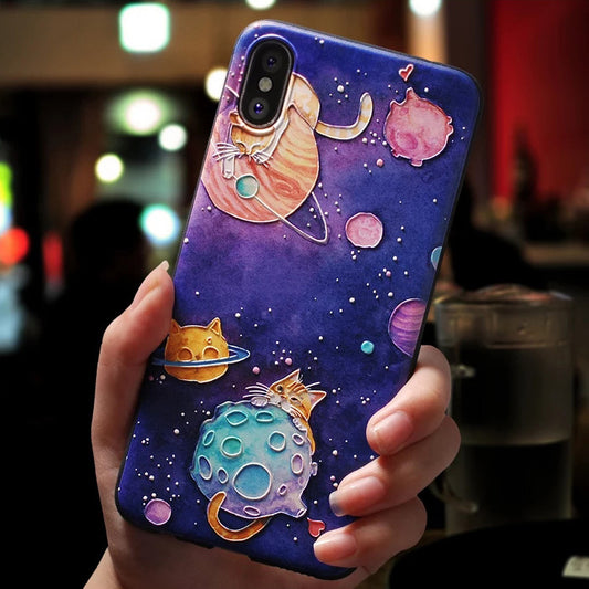 Embossed tpu creative mobile phone case