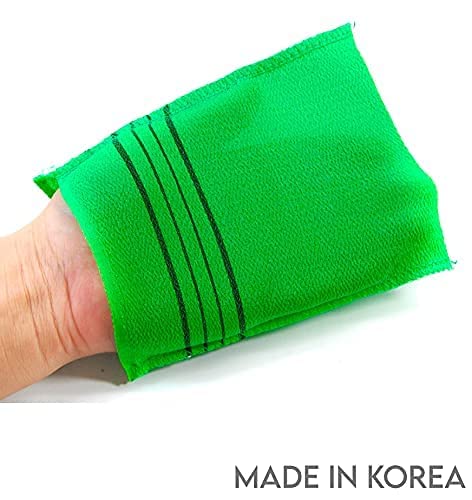 Korean Exfoliating Bath Washcloth [4 pcs] (Green)