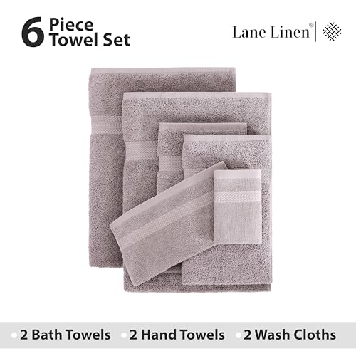 6 Piece Bath Towel Set - 100% Cotton Bathroom Towels, Extra Large Bath Towels, Hotel Towels, 2 Bath Towels Bathroom Sets, 2 Hand Towel for Bathroom, 2 Wash Cloths for Your Body and face - Rust