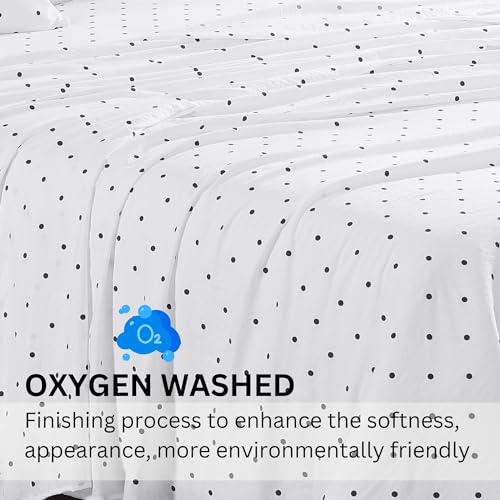 Queen Sheet Set Oxygen Washed - Premium Ultra-Soft Microfiber Queen Bed Sheets - Incredible Softness - Deep Pocket - Bedding Sheets & Pillowcases (Queen, Charcoal)