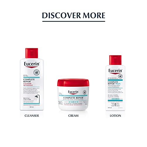 EUCERIN Complete Repair Moisturizing Lotion for Dry to Very Dry Skin, 5% Urea Lotion, Ceramide Lotion, Non Comedogenic and Non Greasy Body Lotion Fragrance Free, Dermatological Skin Care, 500mL