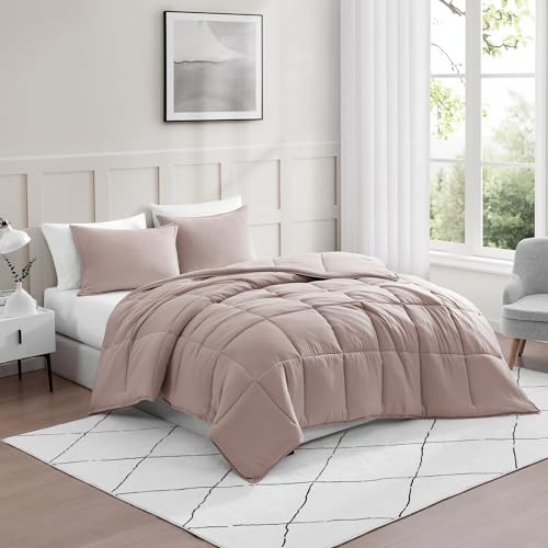 Comforter Set Queen Size - Goose Down Alternative – Washed Ultra-Soft - Premium All Season Warmth Bedding Set (Queen, French Blue)