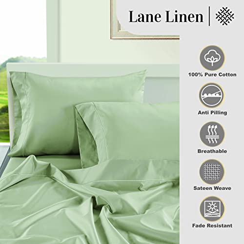 King Size Pillow Case Set of 2, 100% Egyptian Cotton Cases, 1000 Thread Count Sateen, White Cooling Pillow Case Cover - Perfect for Home, Hotels & Hospital Use - White