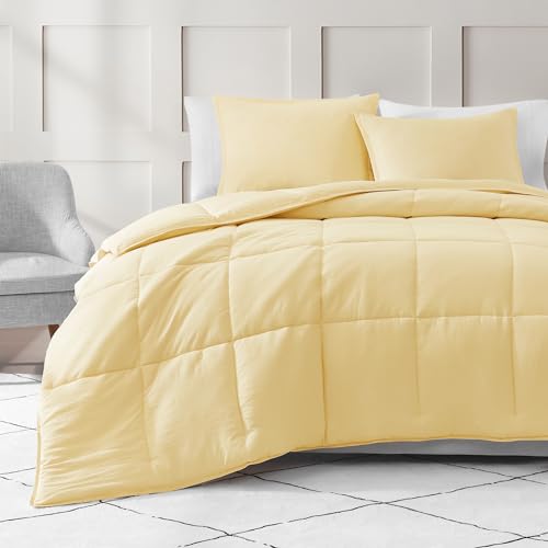 Comforter Set Queen Size - Goose Down Alternative – Washed Ultra-Soft - Premium All Season Warmth Bedding Set (Queen, French Blue)